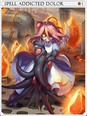 Spell Addicted Dolor Card