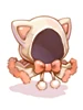 Costume White Cat Hood