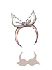 Costume White Ribbon Headband
