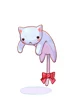 Costume White Drooping Cat