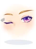 Costume Blinking Purple Eyes