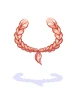 Costume Pigtails Half Up(Red)